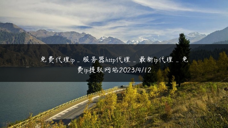 免费代理ip_服务器http代理_最新ip代理_免费ip提取网站2023/4/12