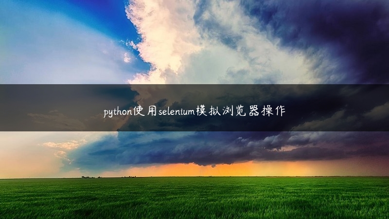 python使用selenium模拟浏览器操作
