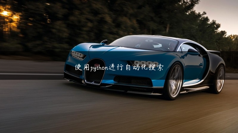 使用python进行自动化搜索
