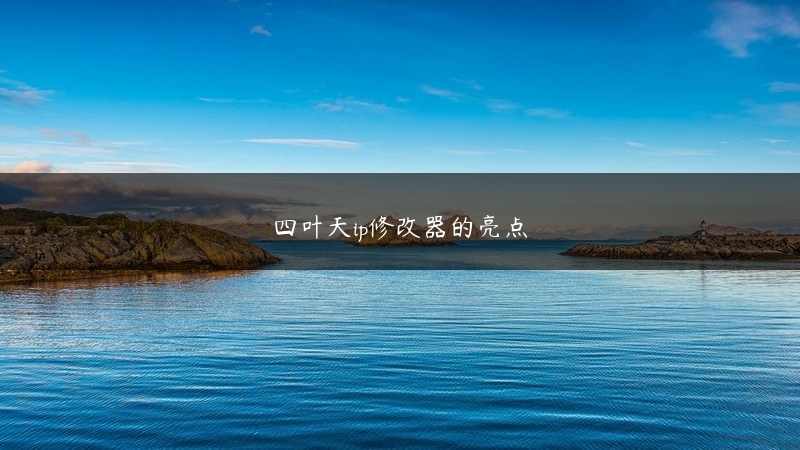 四叶天ip修改器的亮点 (https://www.jjyimin.com/) 代理IP 第1张