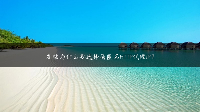 发帖为什么要选择高匿名HTTP代理IP？ (https://www.jjyimin.com/) 代理IP 第1张